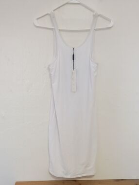 Indah Body White Stretch Knit Sleeveless Tank Dress Size 1 NWT